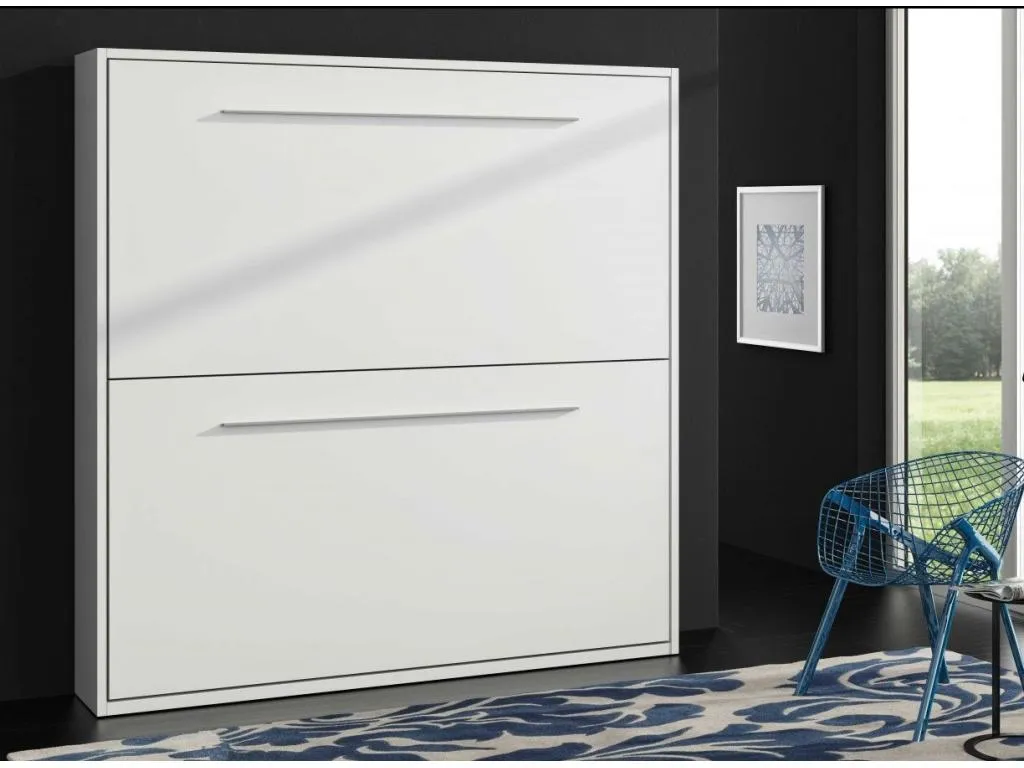Litera abatible satinada blanca 2 camas 80x190 cm Hogarve aycj00280