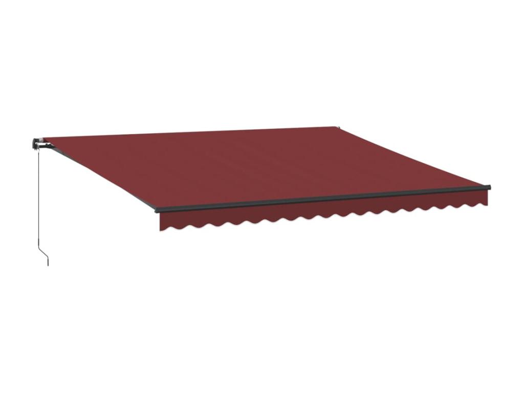 Toldo retráctil manual color burdeos 450x350 cm