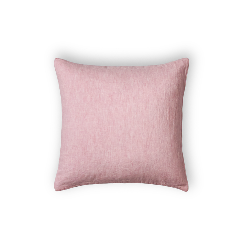 Taie d'oreiller en lin lavé - Rose Granité
