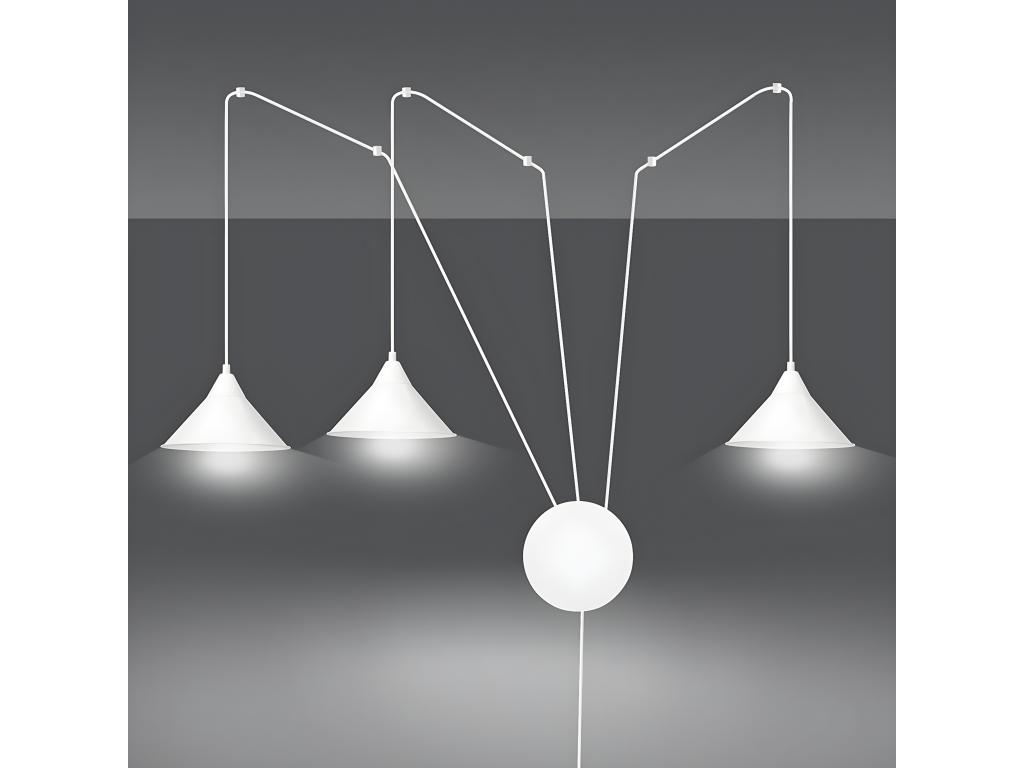 Lámpara de Suspensión Abramo, Blanco, 400x400x60 cm, Lujodec