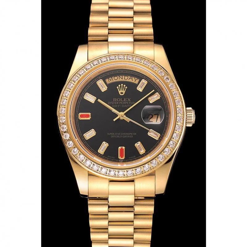 Superclone Rolex Day-Date 36mm Black Dial 1454101