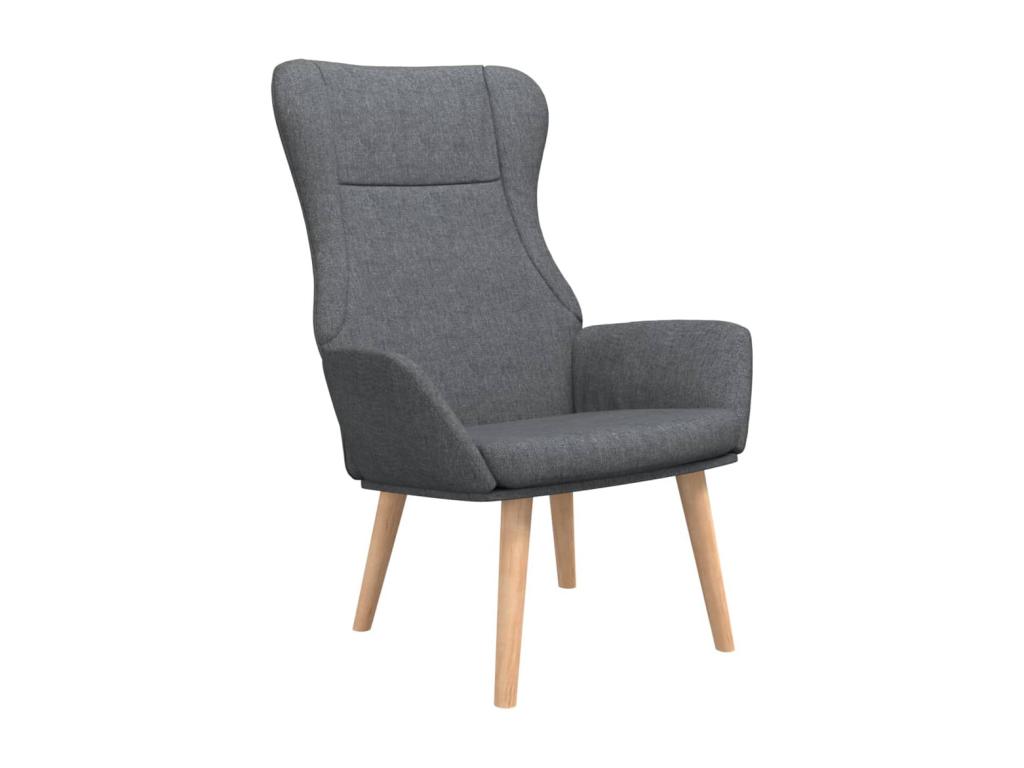 Sillón de relax de tela gris oscuro