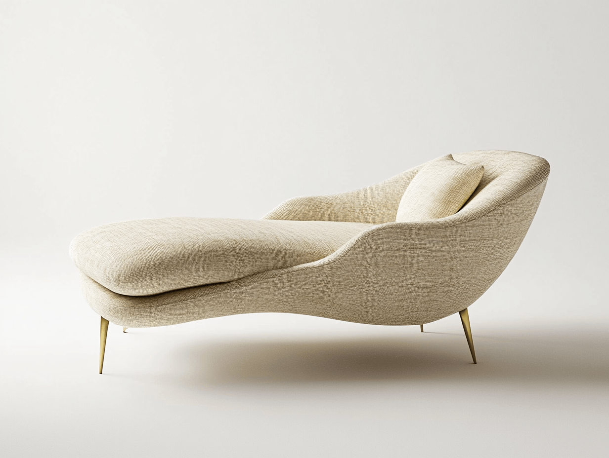 Sofá tapizado en poliéster 180x90x85 cm con estructura de haya y patas doradas – Con cojín de respaldo, montaje incluido