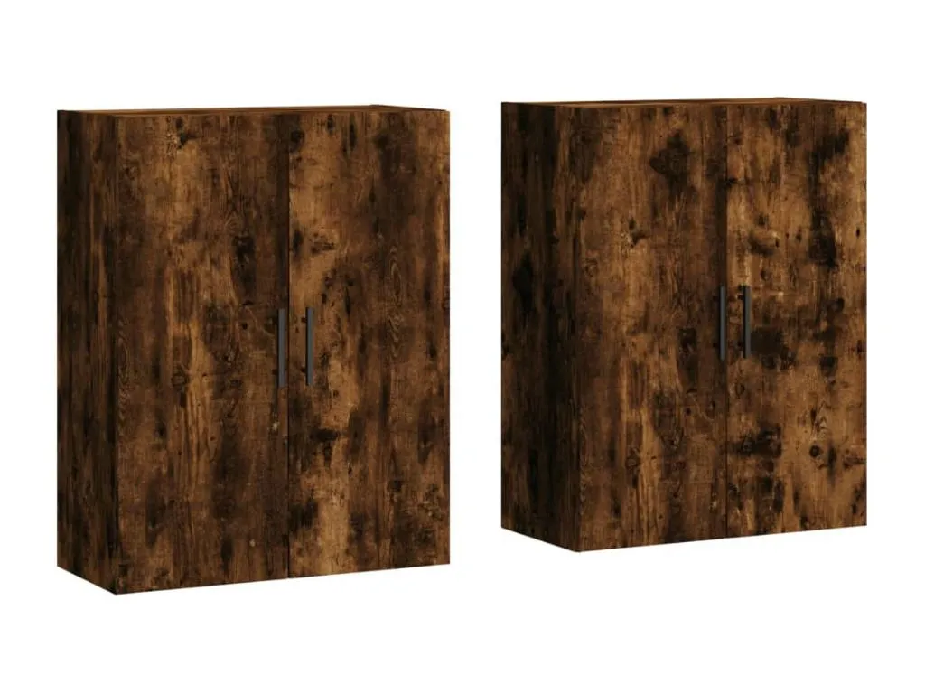 Armarios de pared 2 unidades Prietocasa ahumado 69.5x34x90 cm