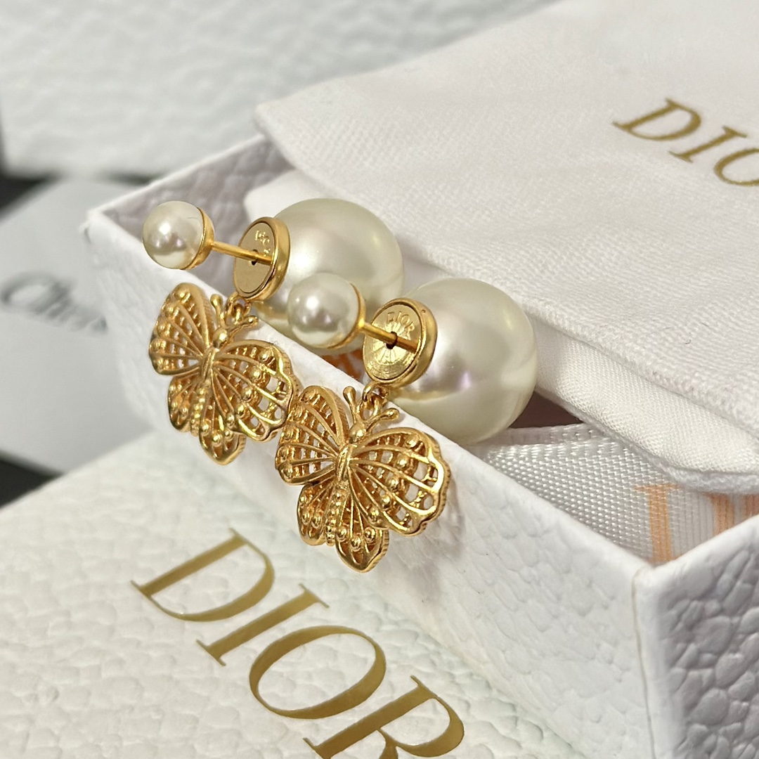 Dior Butterfly Dangle Earrings - Original Replica Club