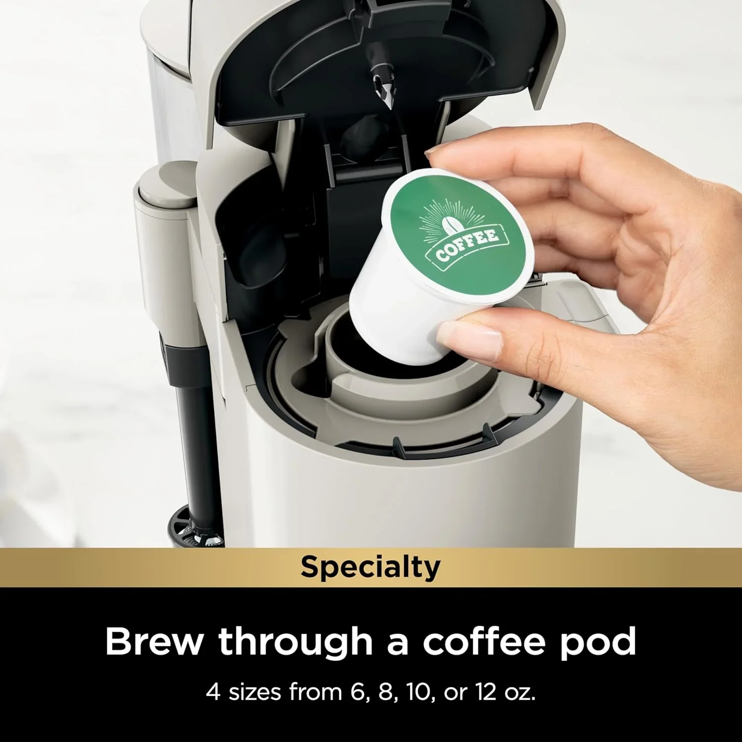 Ninja Coffee Maker Single Cup Brews with pods and grounds K-Cup compatible 4 brewing methods