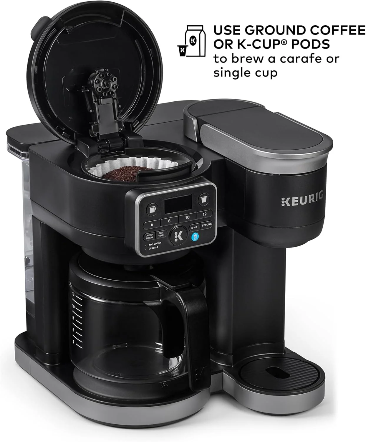Keurig K-Duo Hot & Iced Single Serve & Carafe Coffee Maker MultiStream Technology 72oz Reservoir