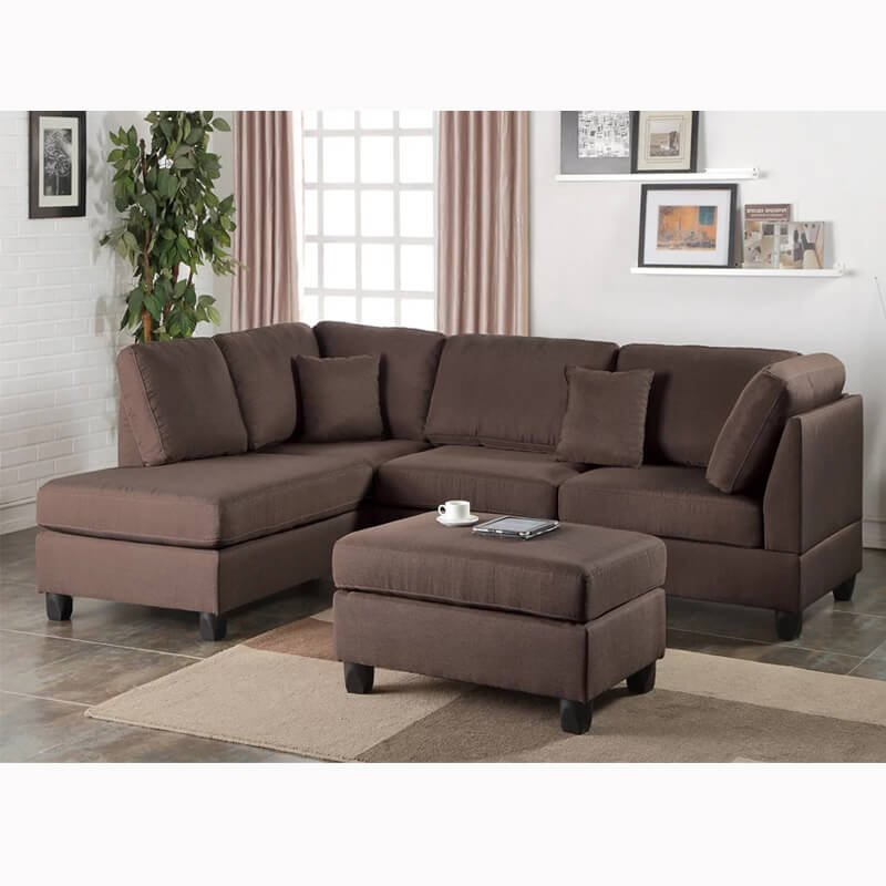 Hemphill 104" Wide Reversible Sofa & Chaise With Ottoman