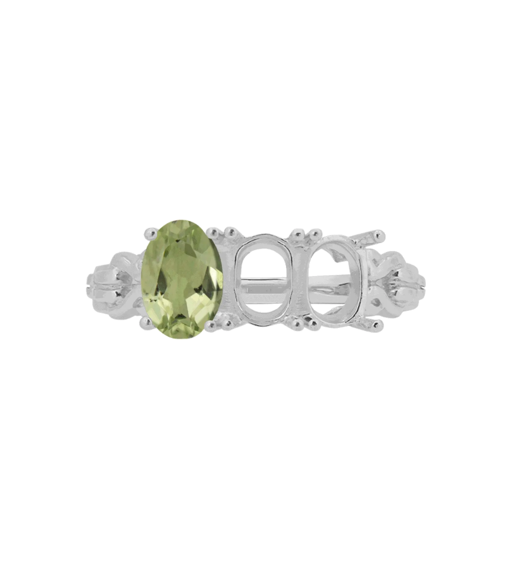 Rose Ring W/G 14K