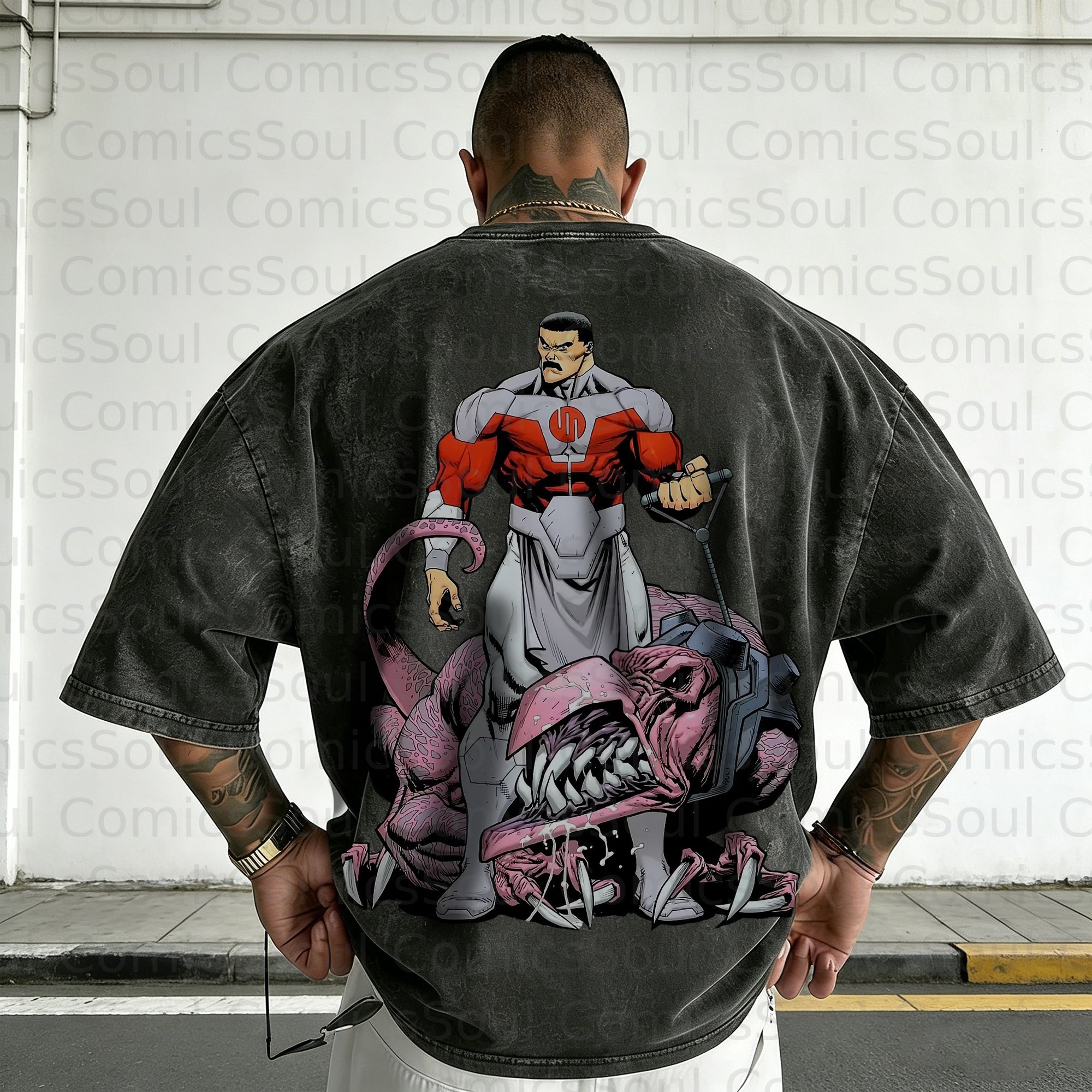 Unisex Anime Inspired Vintage Washed T-Shirt