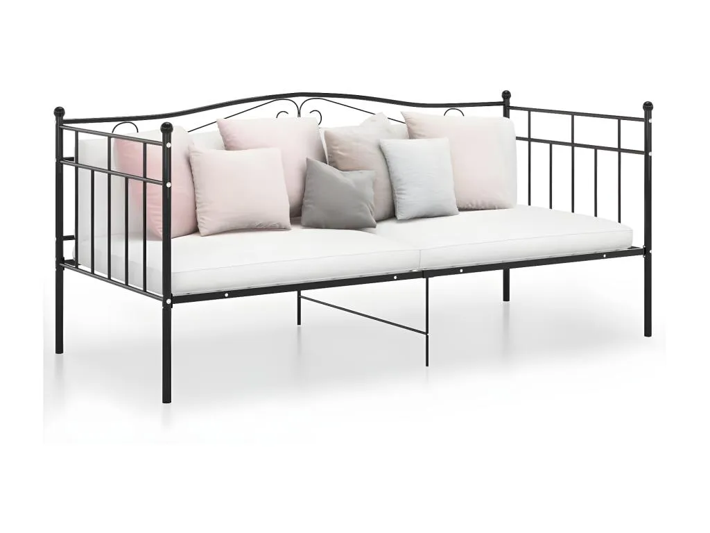 Estructura de sofá cama Negro Lluesmamuebles 90x200 cm