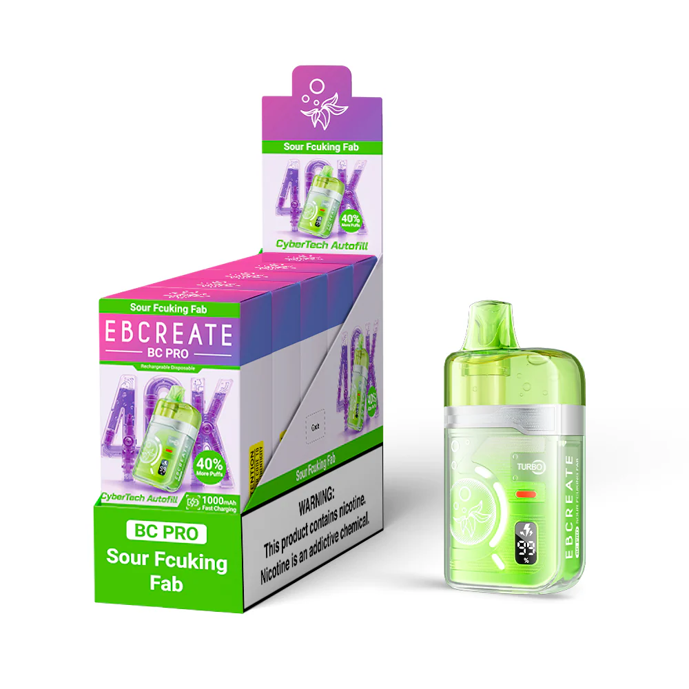 EBCREATE BC PRO ladattava kertakäyttöinen sähkötupakka (kaikki maut)
