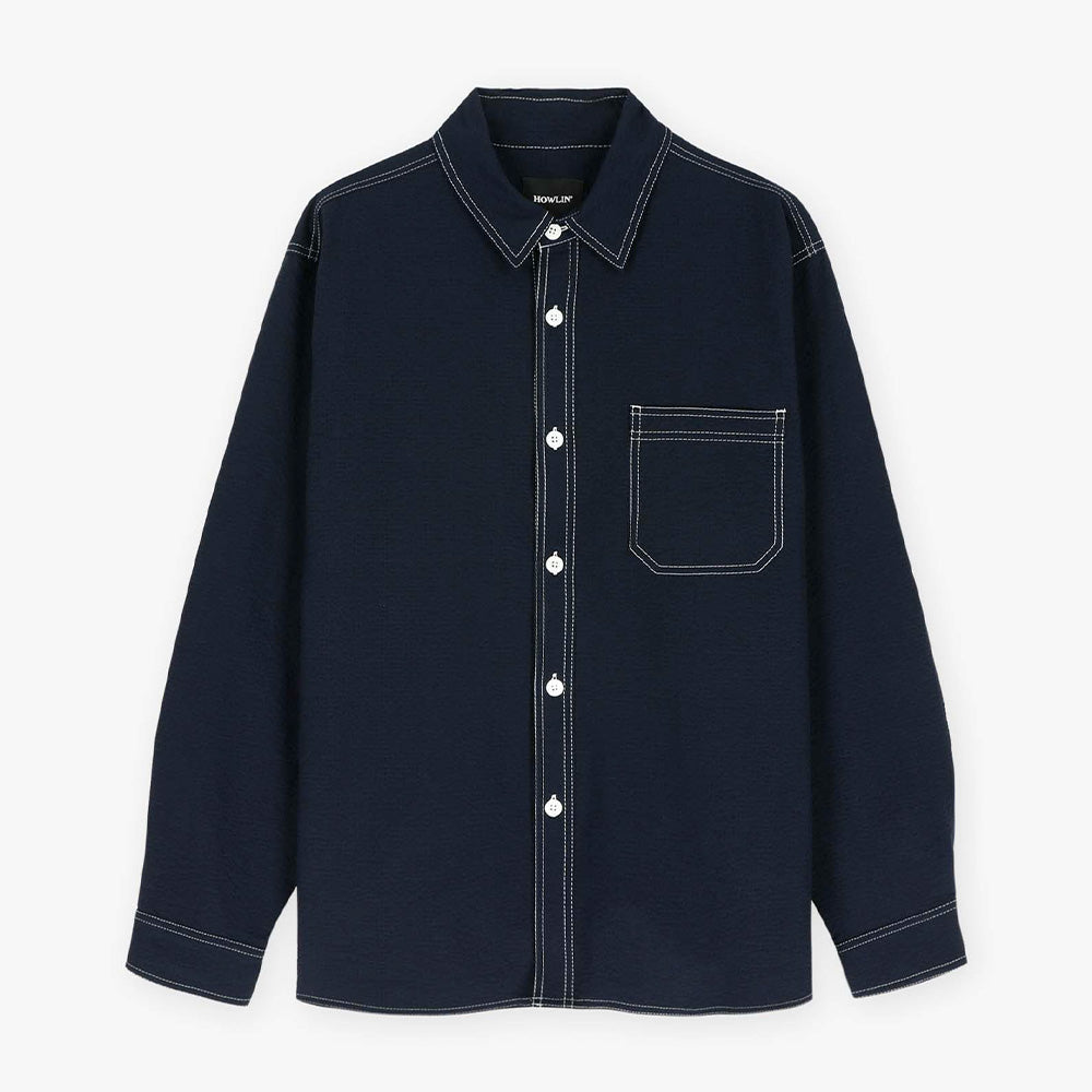 Howlin' - Chemise Everyday Seersucker - Marine