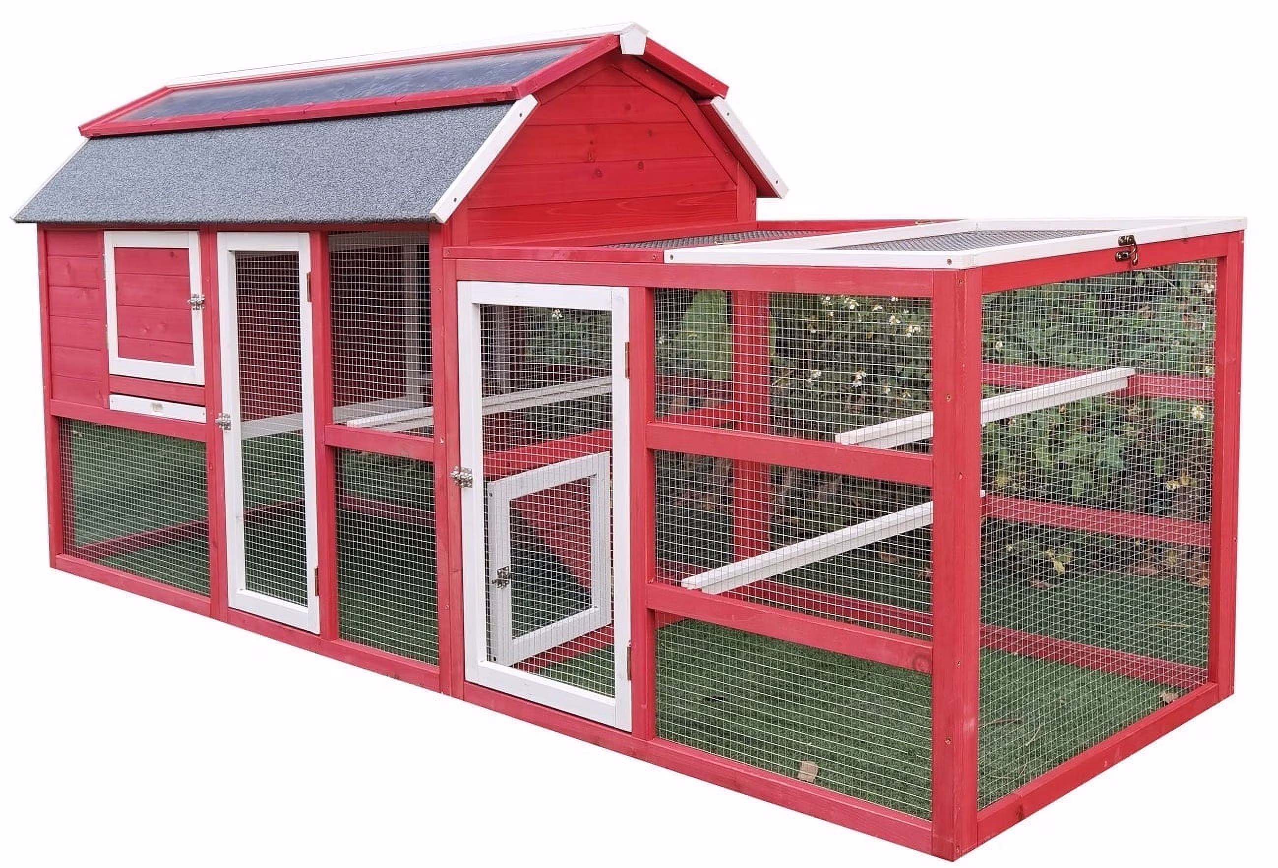 Chicken Coop Outlet Large 102" Wood Backyard Hen House Nesting Box Run Cleaning Tray