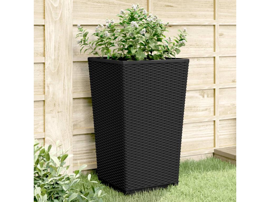 Decoratodo 4 unidades PP negro 32,5x32,5x57 cm