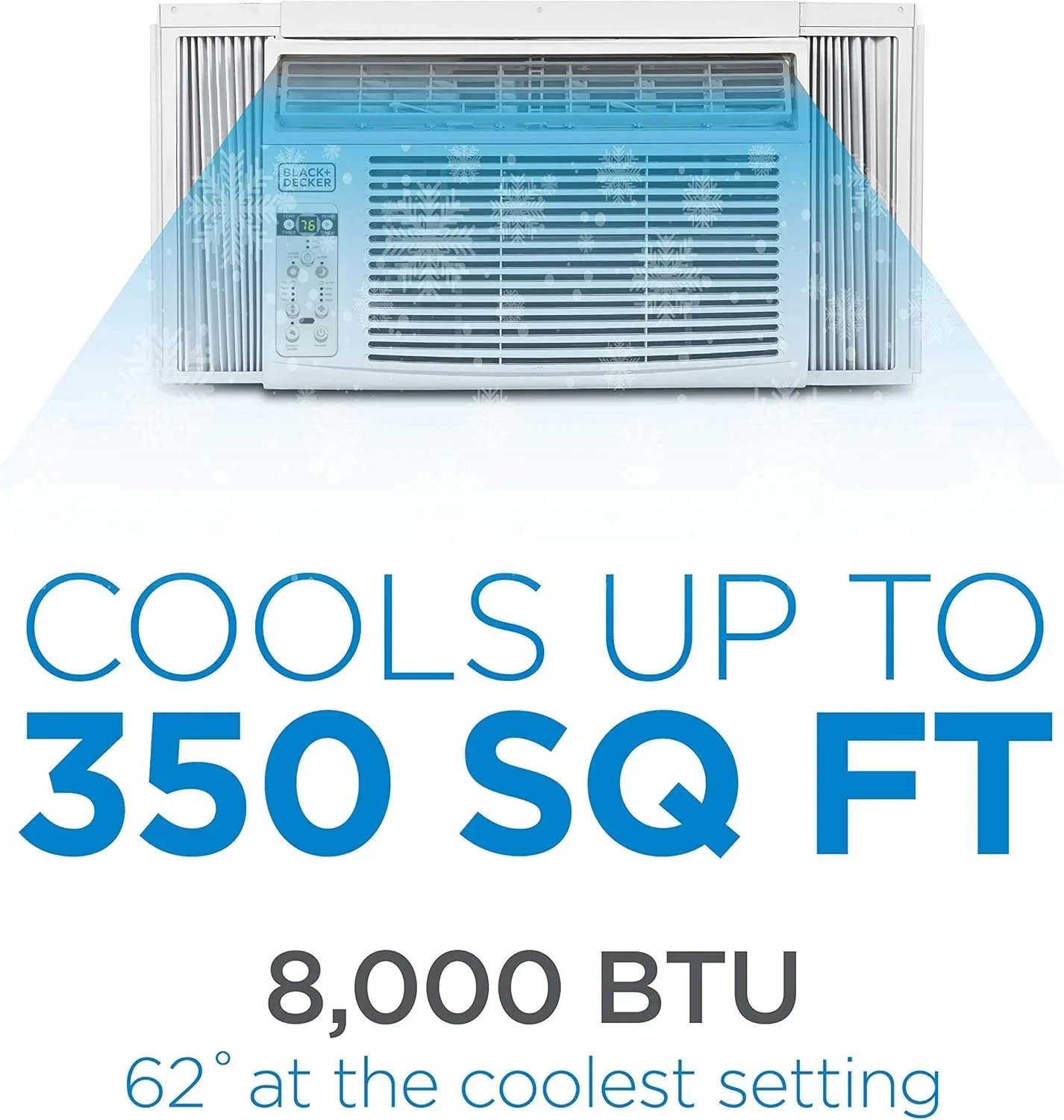 BLACK+DECKER Window Air Conditioner 5000 BTU Cools Up to 150 Square Feet AC Mechanical Controls