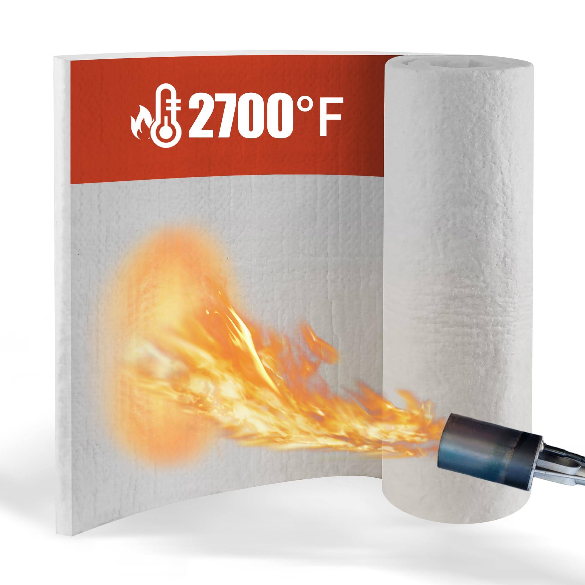 Ceramic Fiber Insulation Blanket (31.1"x24"x1") Fireproof Insulation Kaowool for Dishwasher, Forge, Fireplace,Kilns, Stoves, Furnace 1500C/2700F(31.1"*24"*1 /1 Piece)