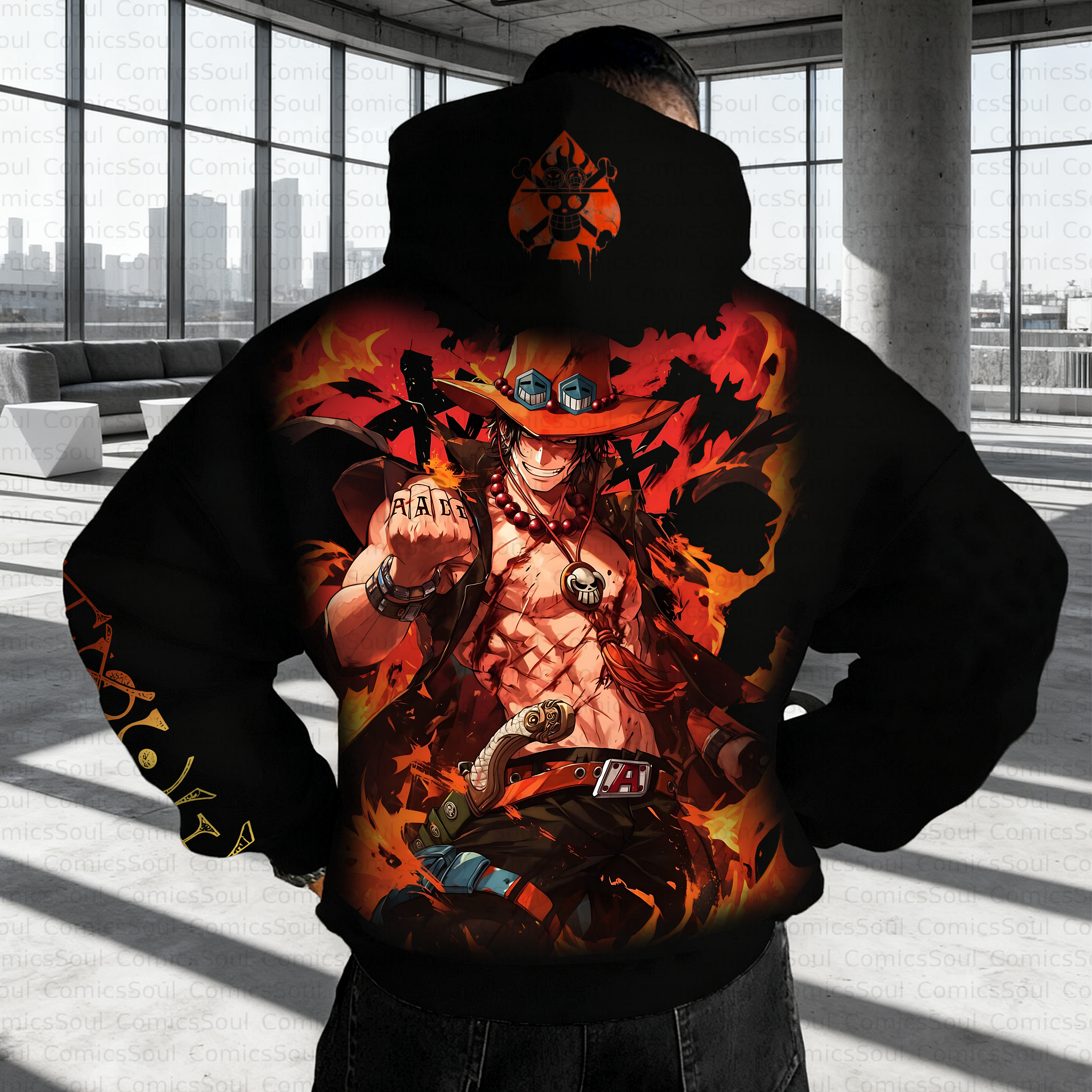 Unisex Anime Inspired Vintage Plush Hoodie