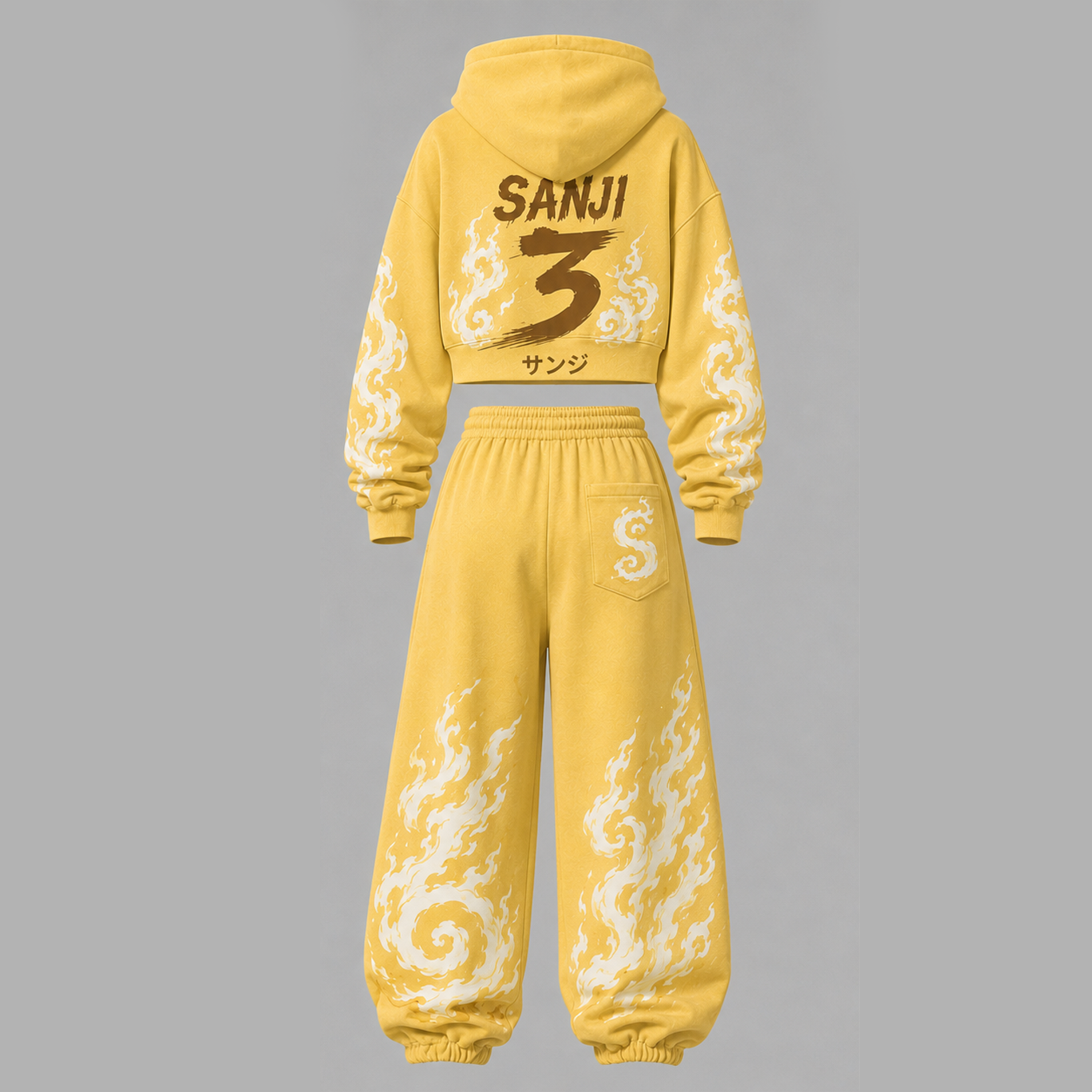 One Piece Cropped Long Sleeve Hoodie & High Waist Jogger Pants Two Piece TeeThreads Sustain the Scene with Custom Apparel