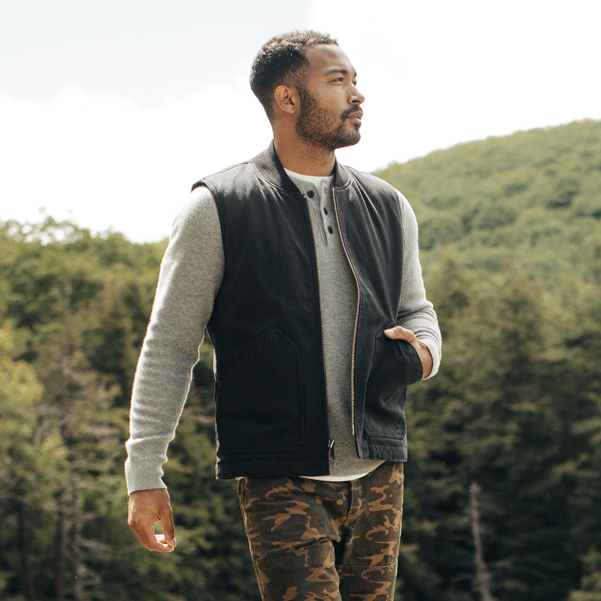 The Workhorse Vest in Coal Boss Duck