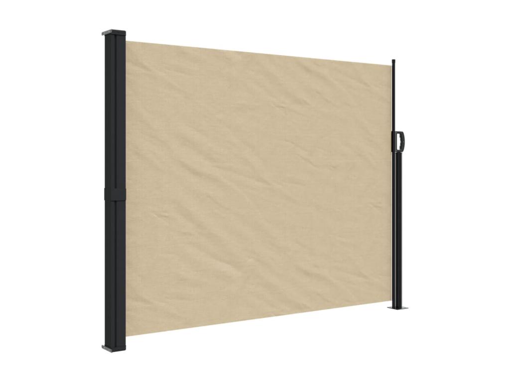 Toldo lateral retráctil beige 160x500 cm