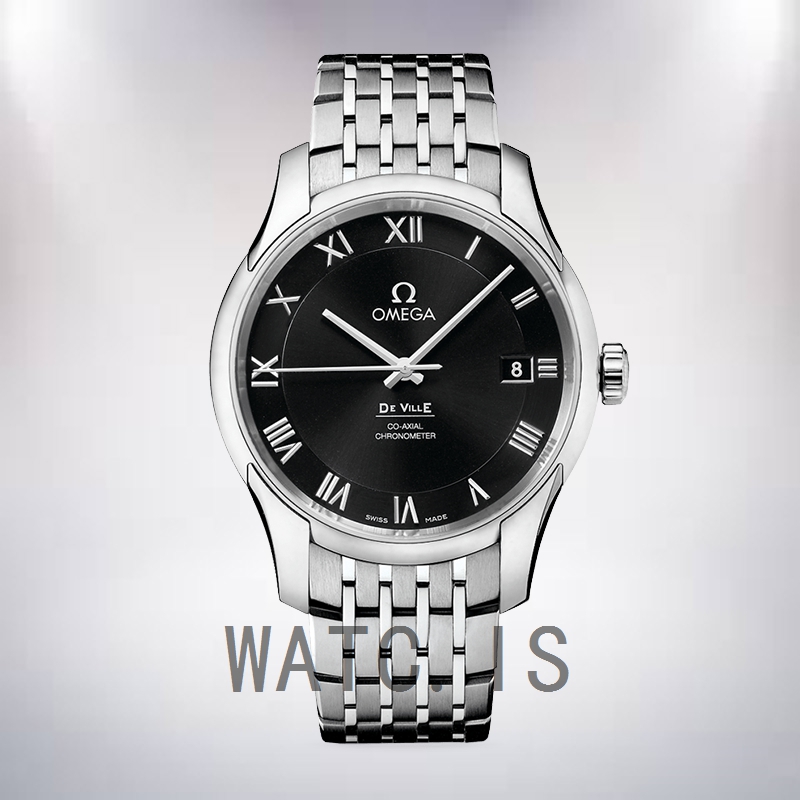 Omega De Ville Men 431.10.41.21.01.001 41mm Silver-tone Black Dial