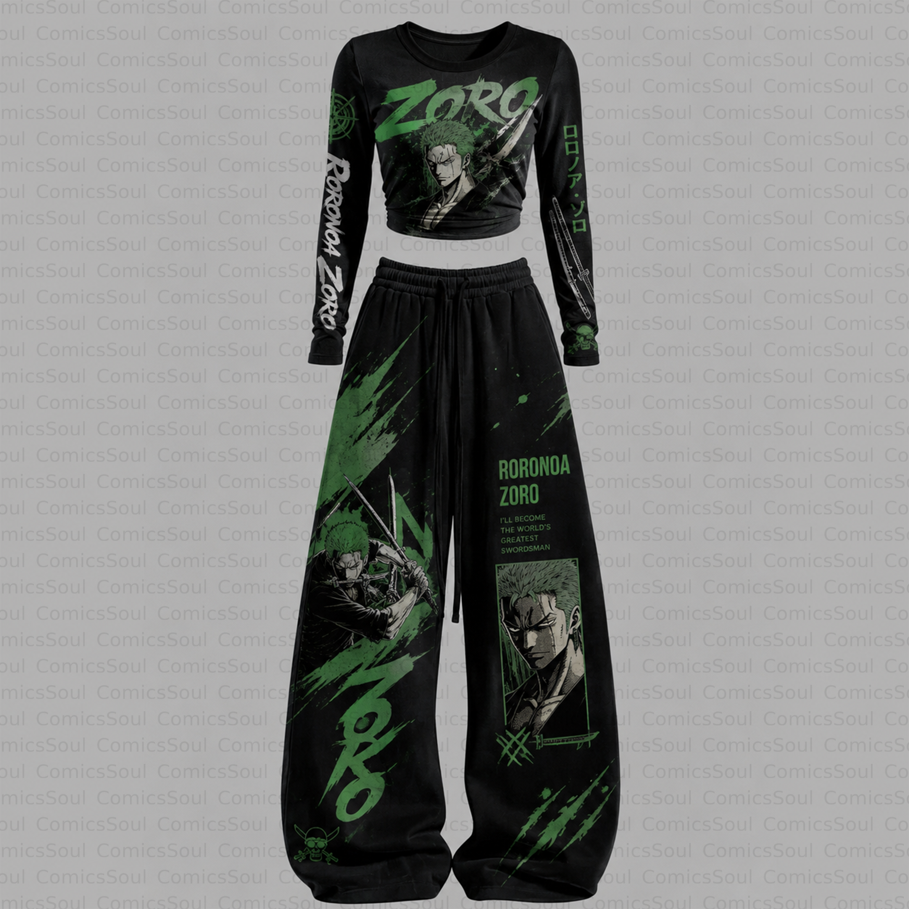 One Piece Long-Sleeve Top and Elastic Pants Set 3051051 TeeThreads Sustain the Scene with Custom Apparel