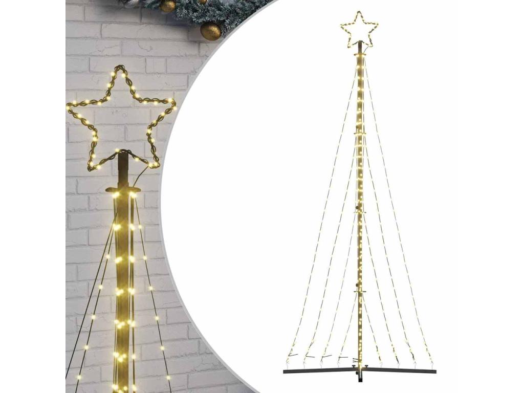 Luces para árbol de Navidad 447 LEDs blanco cálido 250 cm
