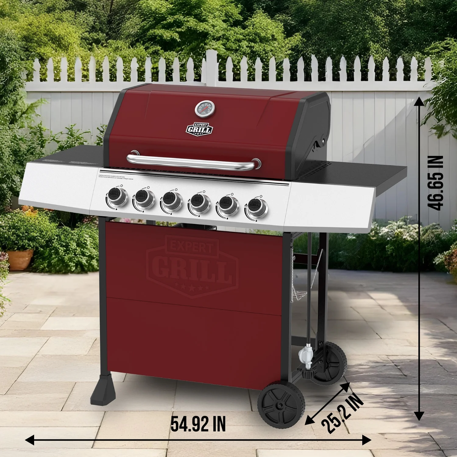 Expert Grill 5 Burner Propane Gas Grill with Side Burner - Image 21