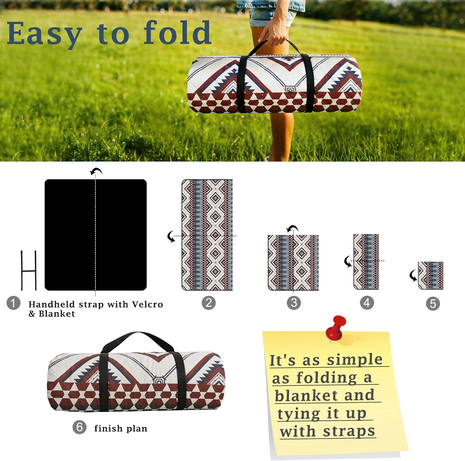Outdoor Table Mat Waterproof Thickened Portable Home Outdoor Spring Outing Camping Mat Blanket