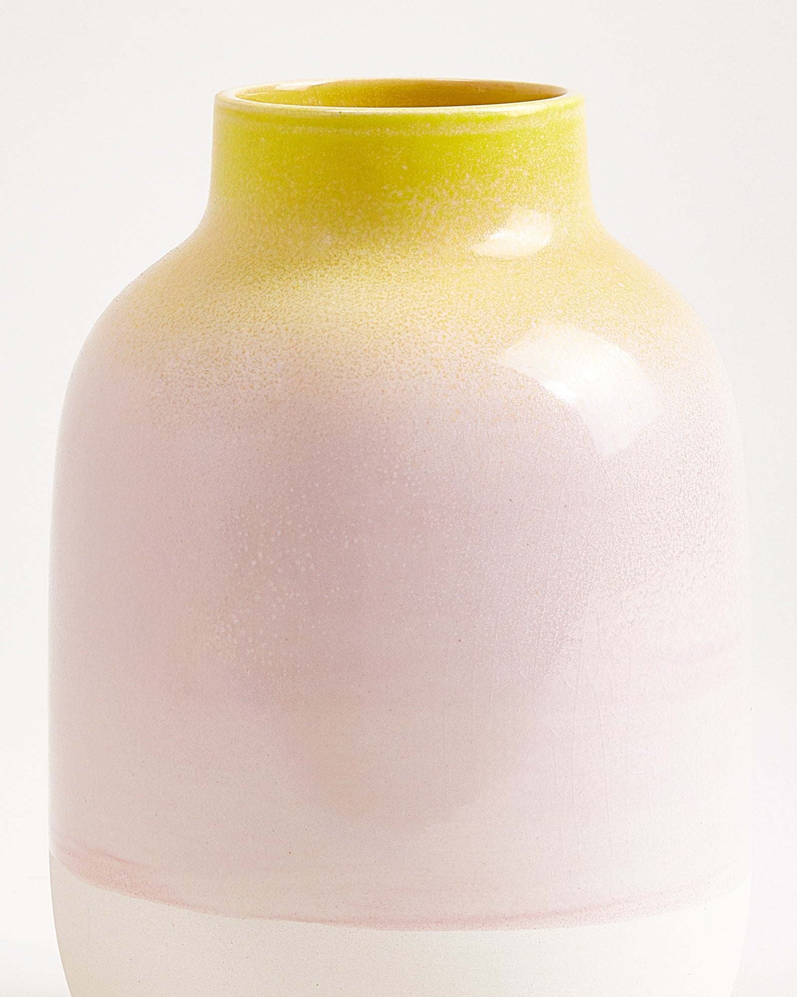 Nuno Vase M gesprenkelt gelb rosa