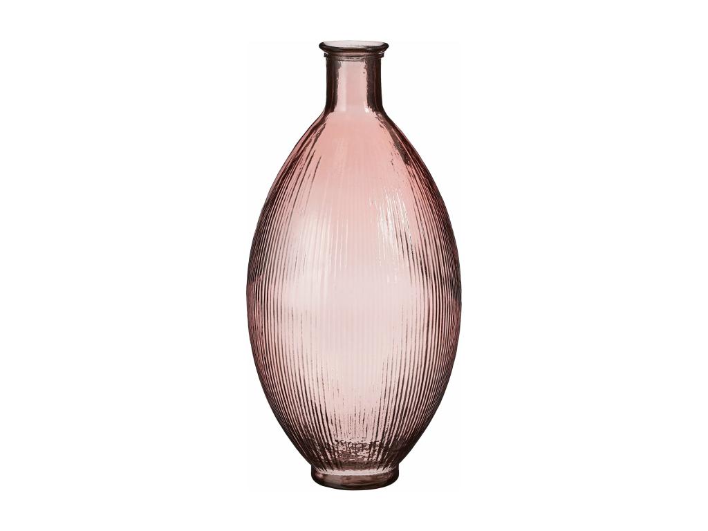 Botella decorativa de Vidrio reciclado - 59 x 29 - Rosa claro - FIRENZA