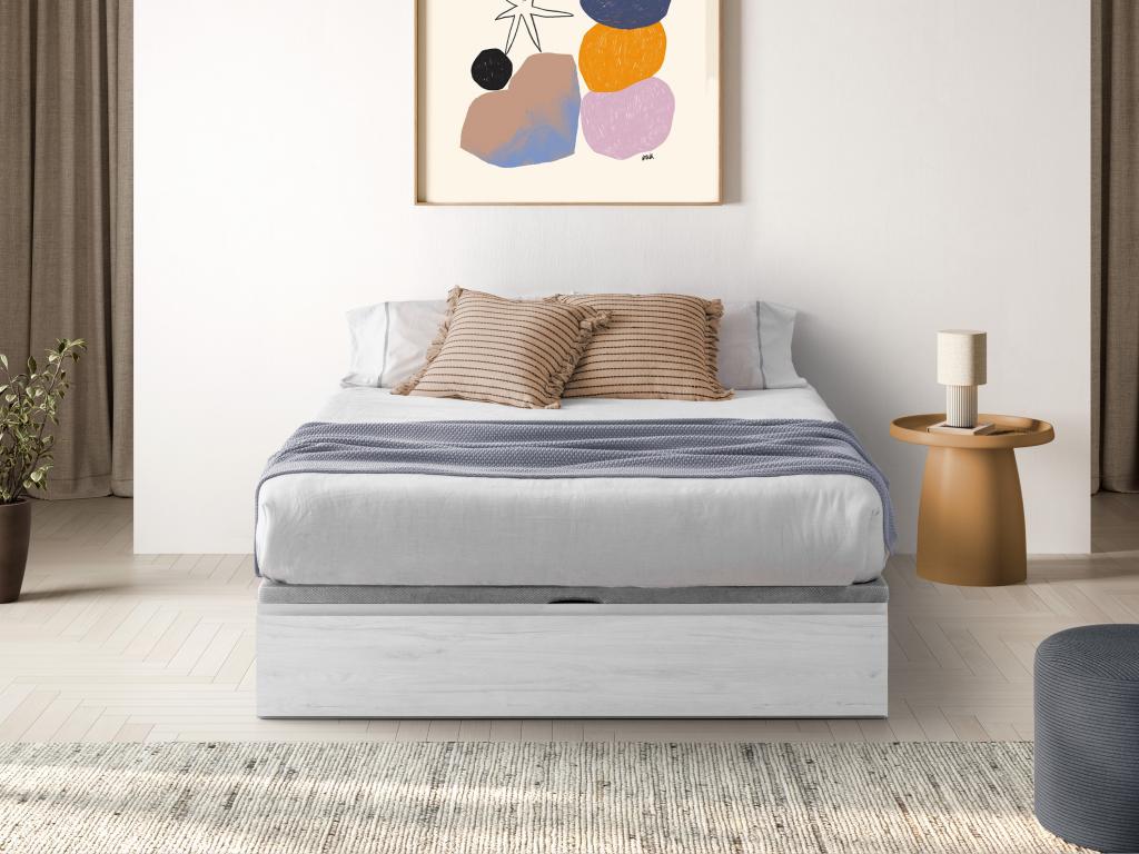 Canapé abatible de 160 x 200 cm - blanco - HESTIA de YSMÉE