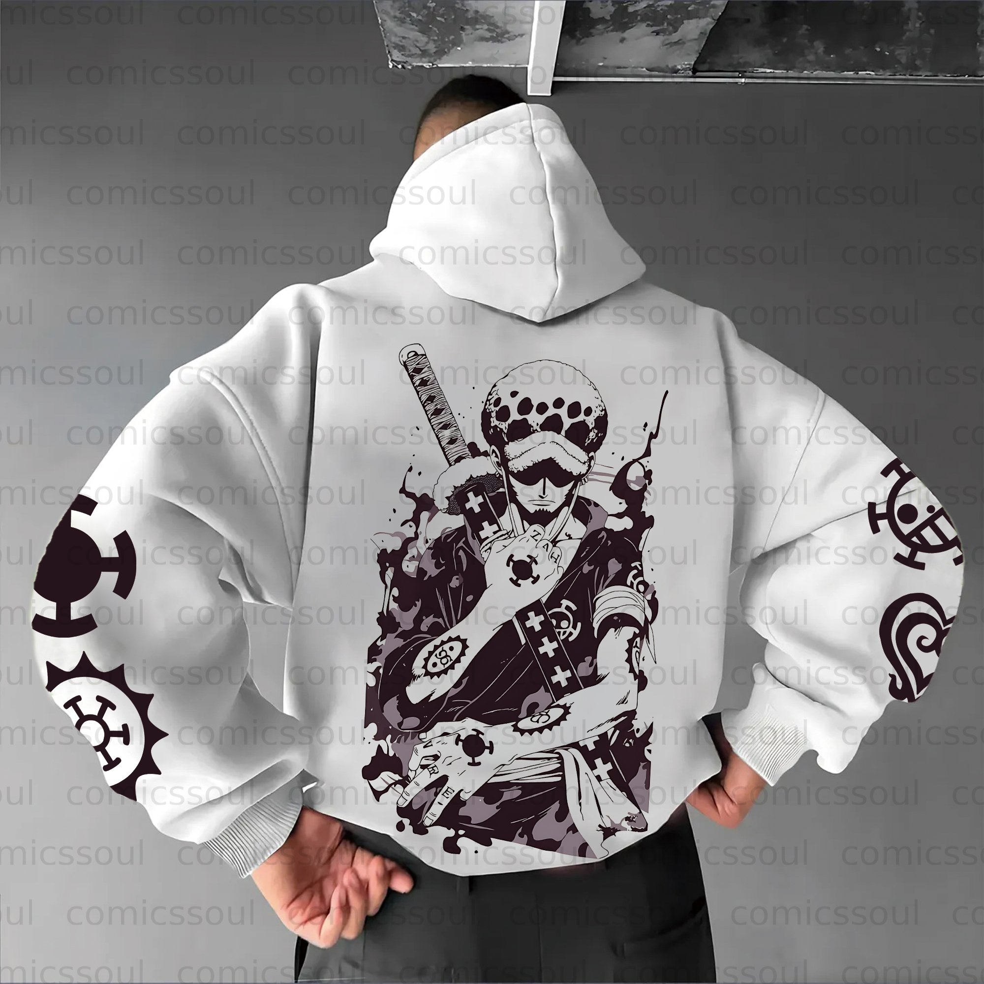 Unisex Anime Graphic Streetwear Vintage Plush Hoodie