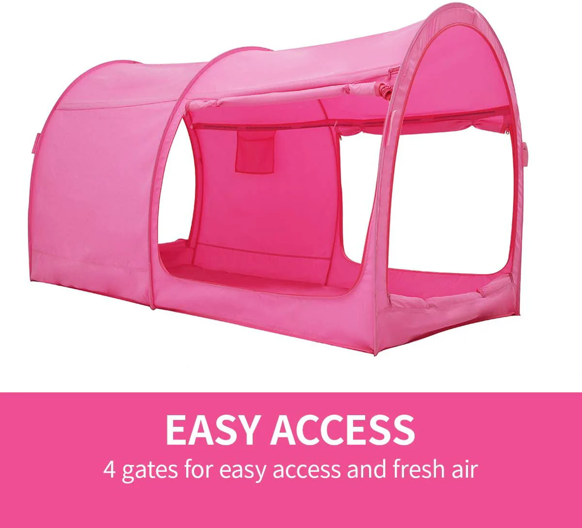 Alvantor Bed Tent Pop Up Canopy Full Pink - Image 2