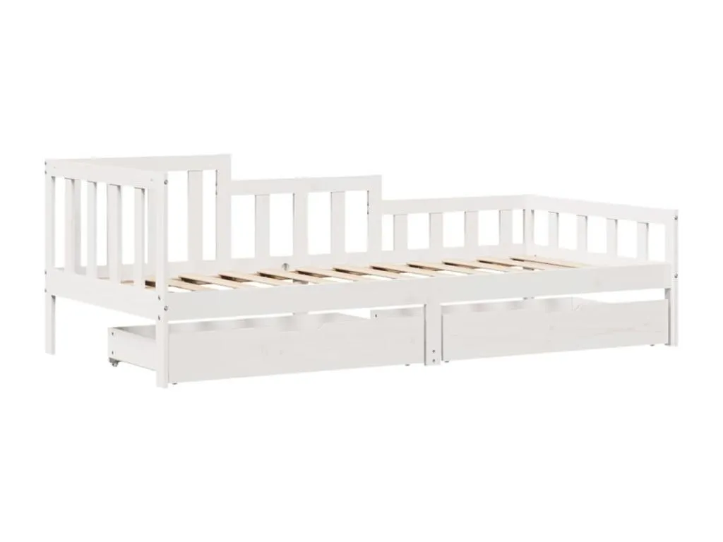 Sofá cama con cajones Vivircalido maciza de Vivircalido 90x190 cm 25466csni