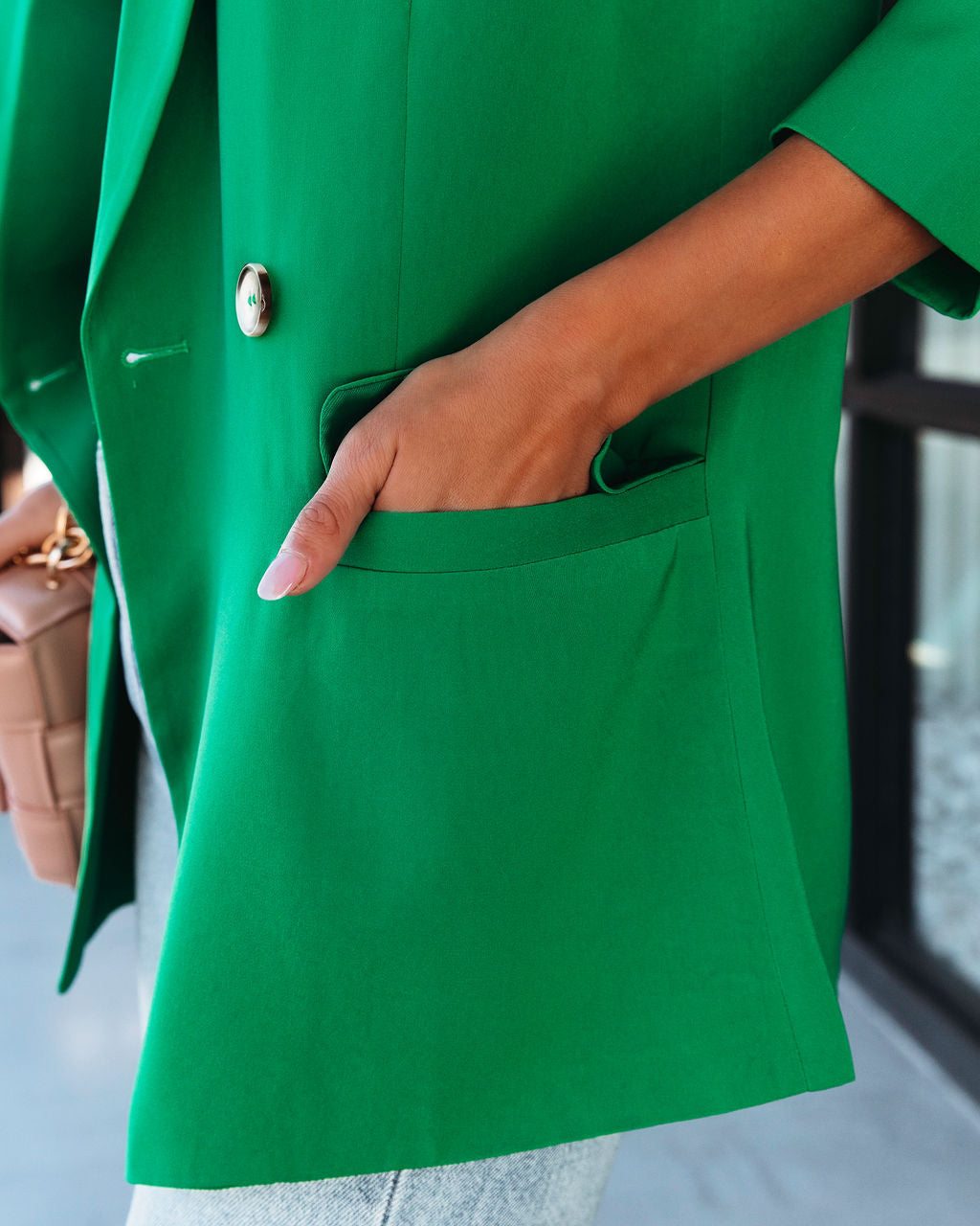 Whinn Pocketed Blazer - Emerald - Se7enfashion