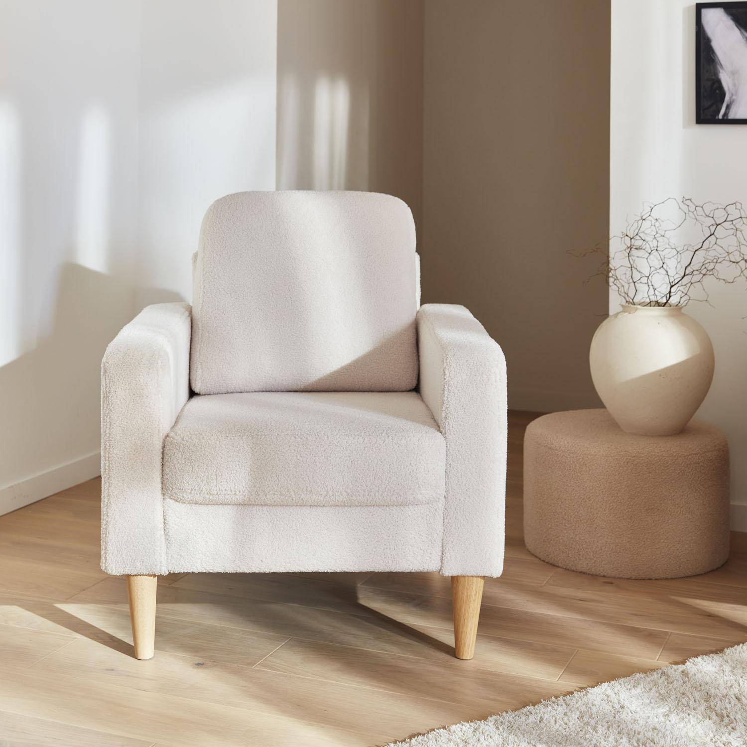 Bjorn borreguito - Sillón estilo escandinavo de borreguito