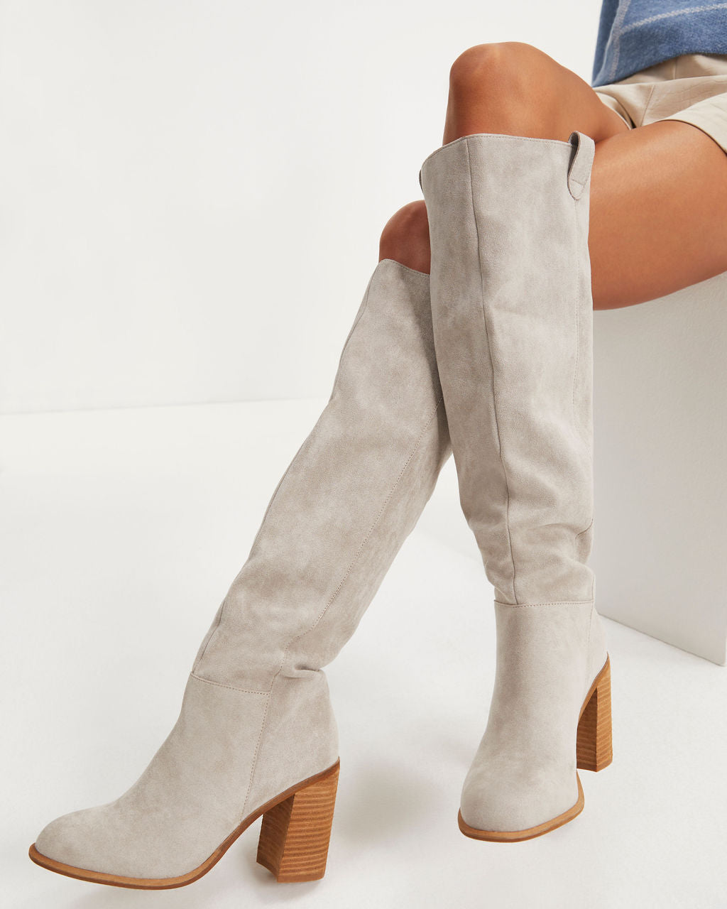 Saint Slouch Boot - Light Grey - Se7enfashion