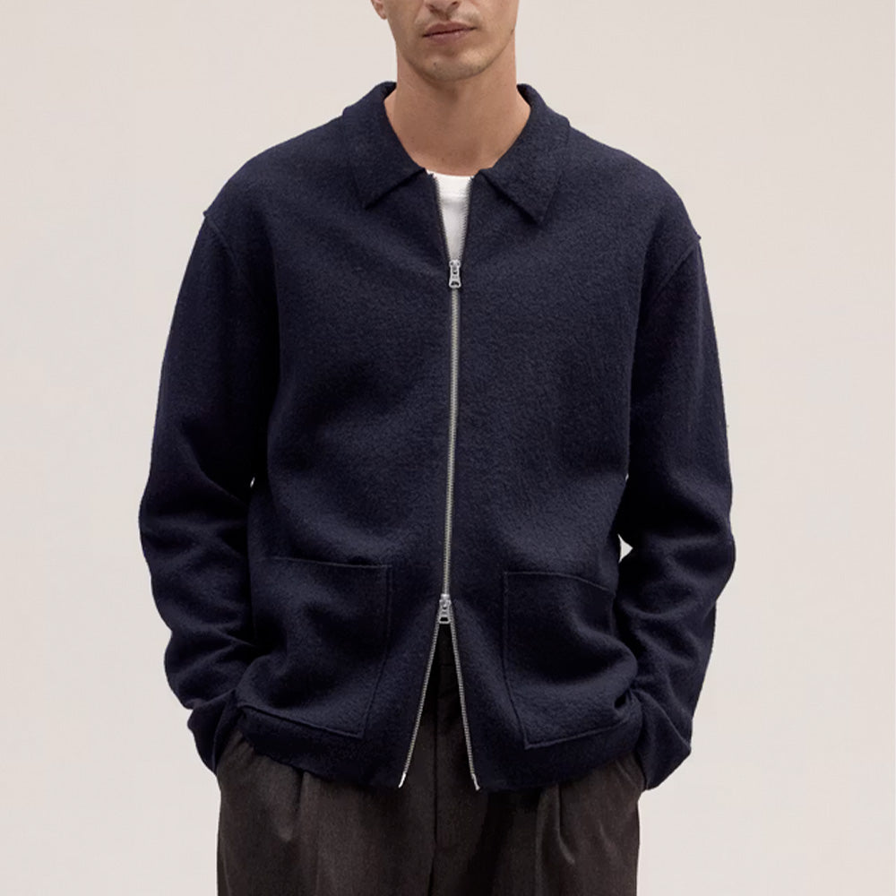 NN07 - Maille Jonas Zip 6398 - Bleu Marine