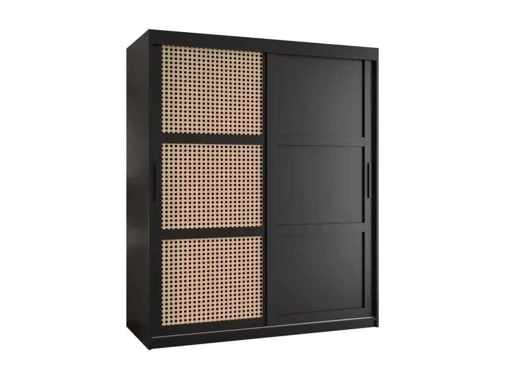 ARMARIO Decoencanto 3 DE PUERTAS CORREDERAS 200/150/62 2 puertas (negro)