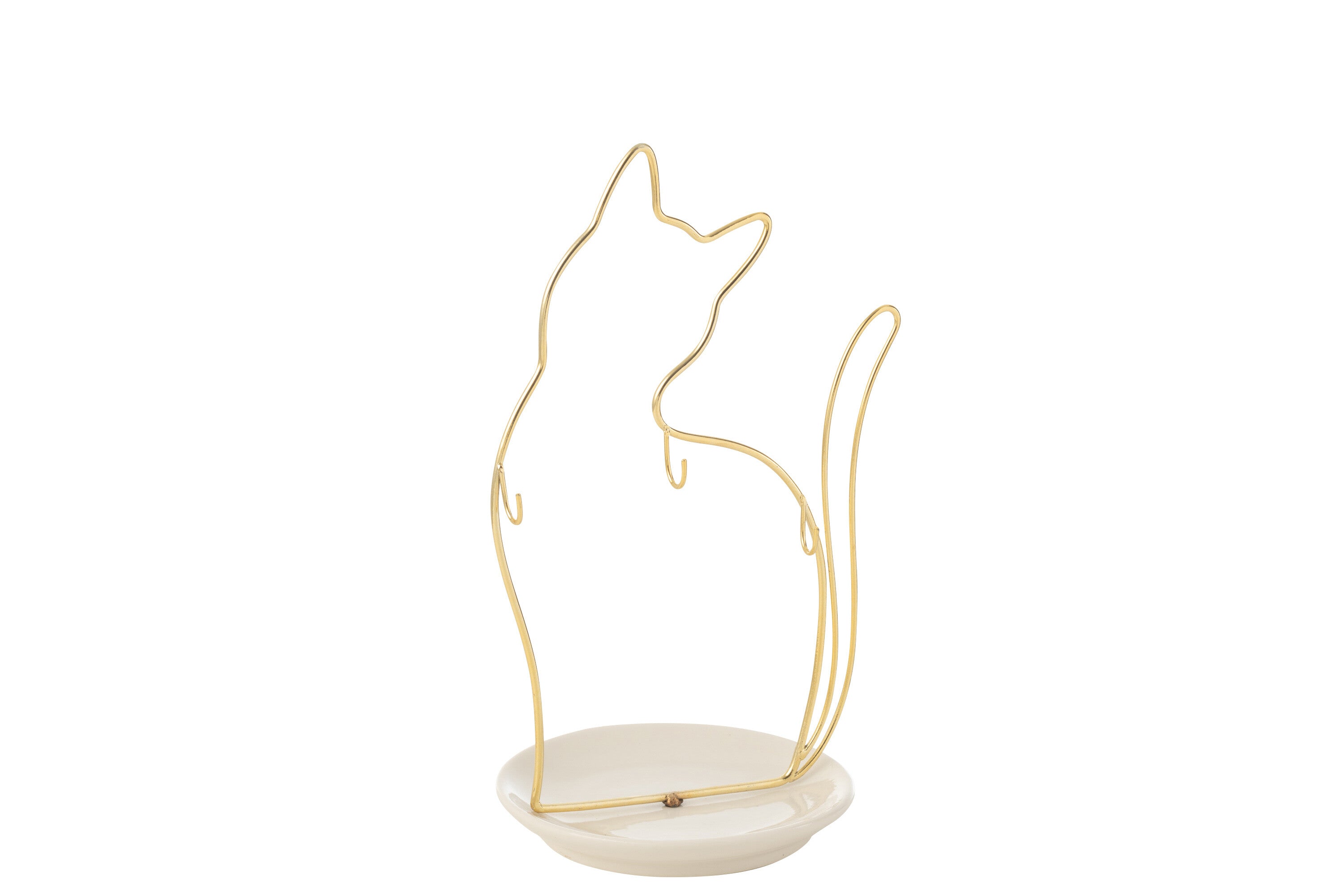 J-Line kom Kat - porselein metaal - large