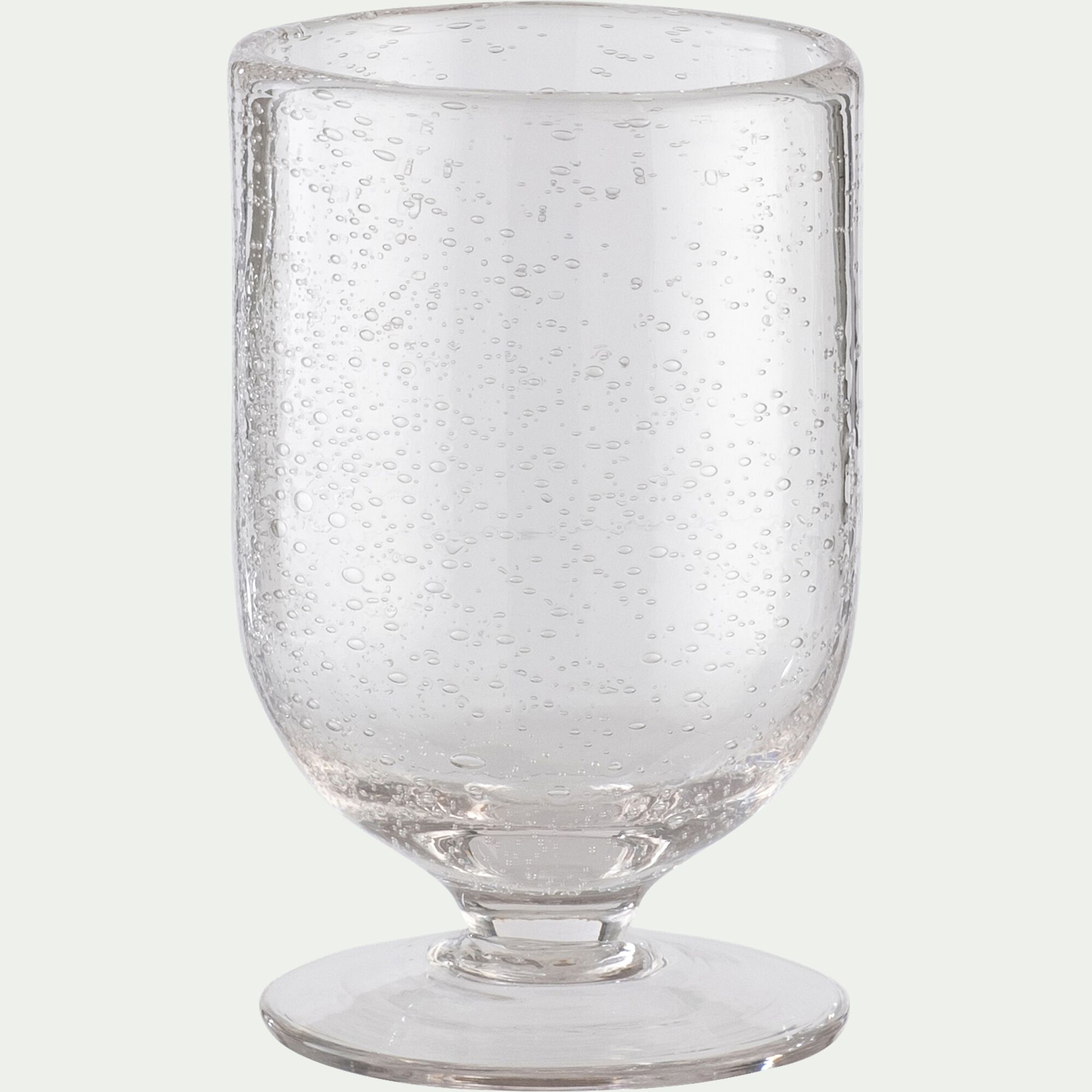 GOULADO - Verre à pied en verre bullé 25cl - transparent