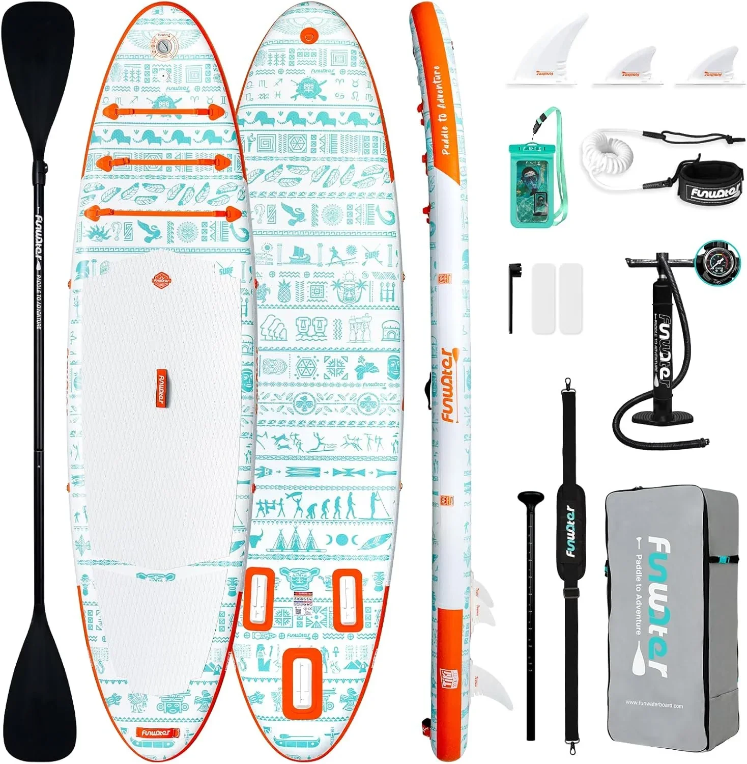 FunWater Inflatable Stand Up Paddle Board, 11 ft x 32 in x 6 in - SUP Paddle Accessories - Image 9 FunWater Inflatable Stand Up Paddle Board, 11 ft x 32 in x 6 in - SUP Paddle Accessories - Image 9