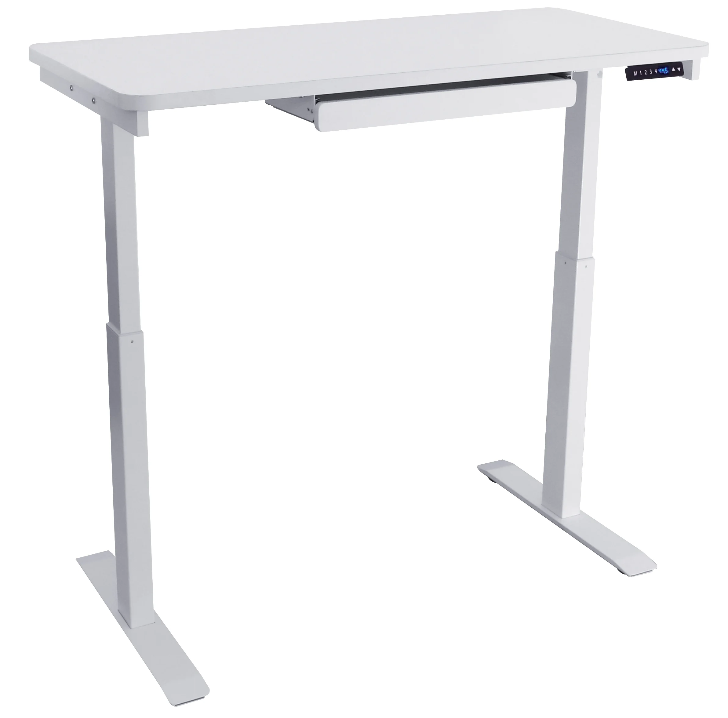Motionwise Black Electric Height Adjustable Standing Desk, 24?x48", Height Adjustable 28"-48" with 4 pre-set height adjustments and USB Charge Port, Multiple Colors - Image 14