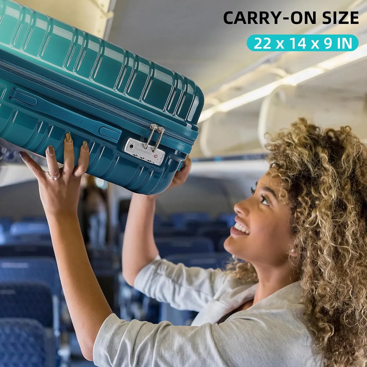 6-piece luggage set, expandable hardshell suitcase set with spinner wheels, lightweight rolling luggage set