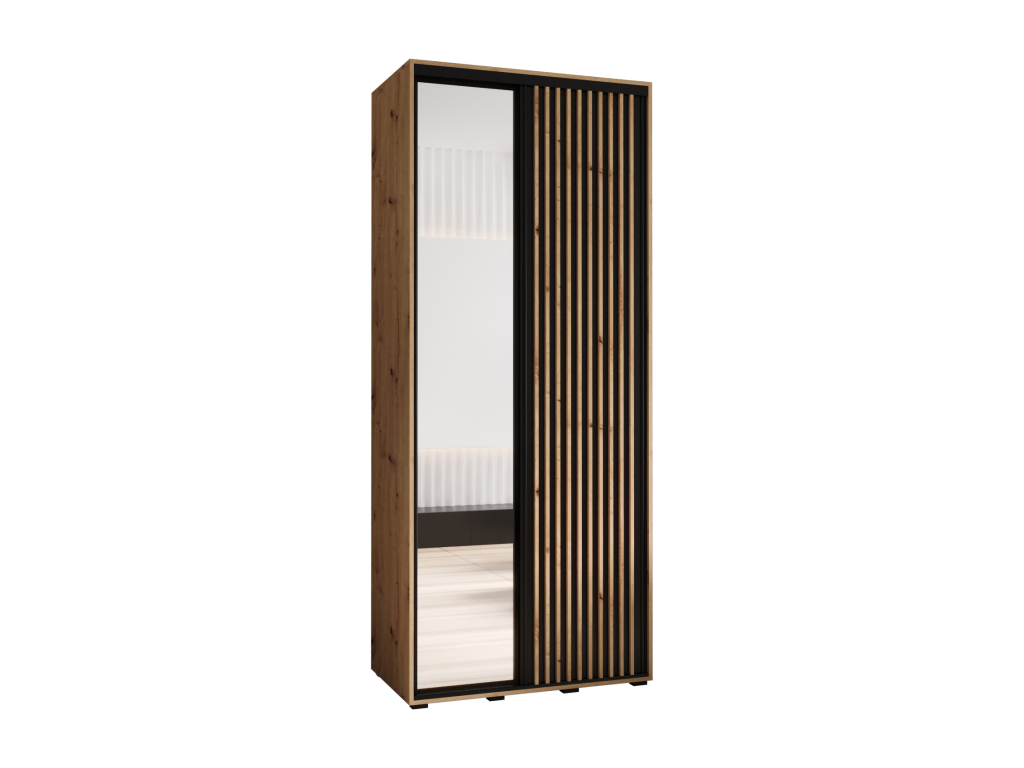 ARMARIO Nestleano 2 DE PUERTAS CORREDERAS 235 - 2/100/45 2 puertas artisan/negro
