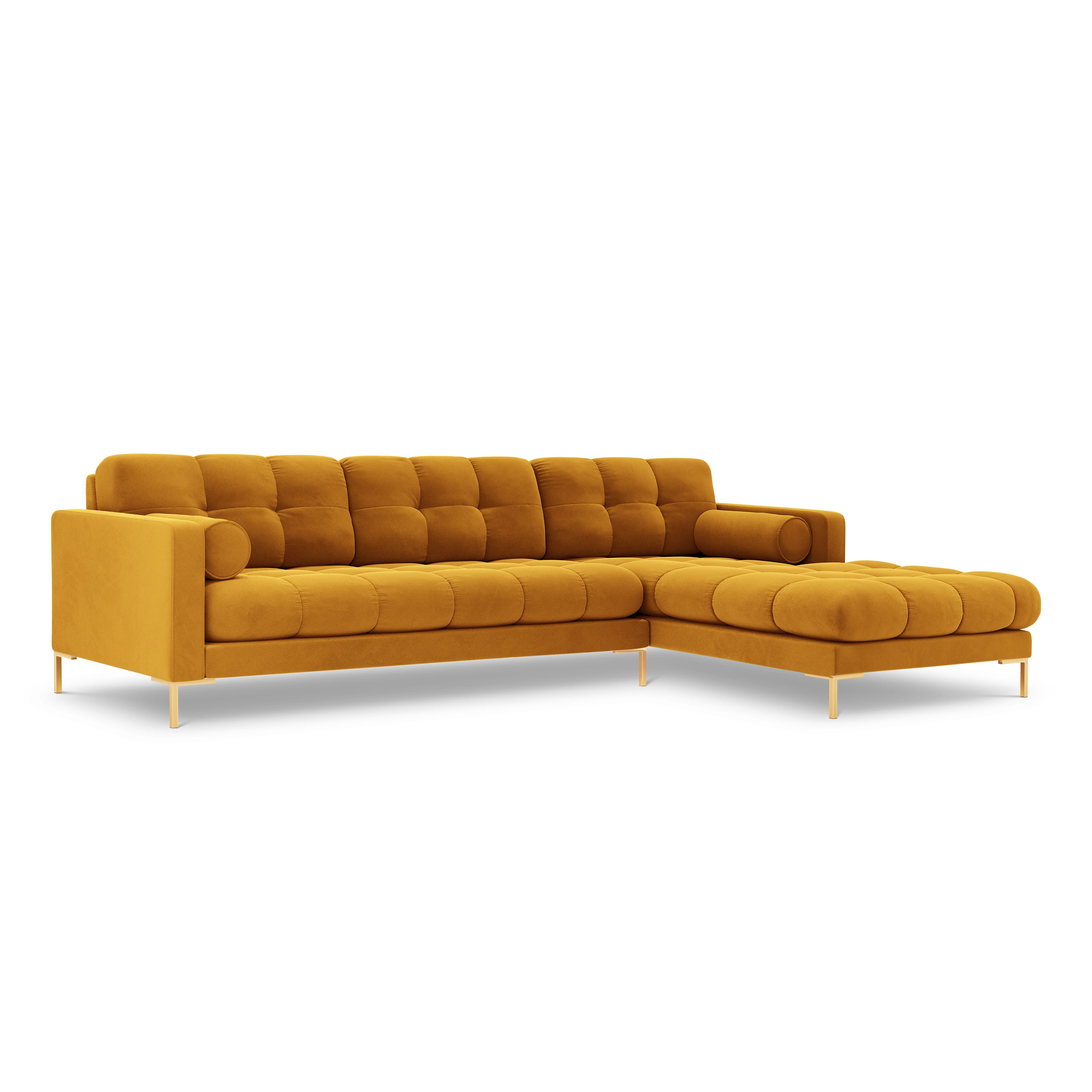 Cosmopolitan Design Bali Hoekbank met Chaise Longue Rechts - Okergeel