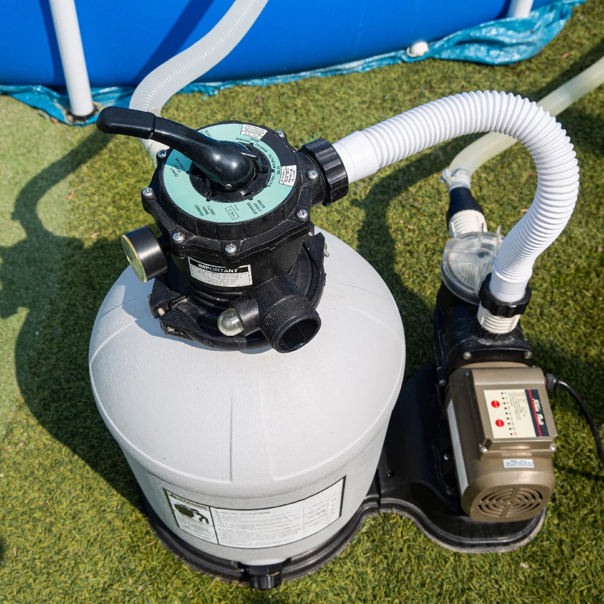 XtremepowerUS Sand Filter Pump for Above Ground Pool, 2400 GPH Pool Filter Pump, 7-Way Valve - Image 9