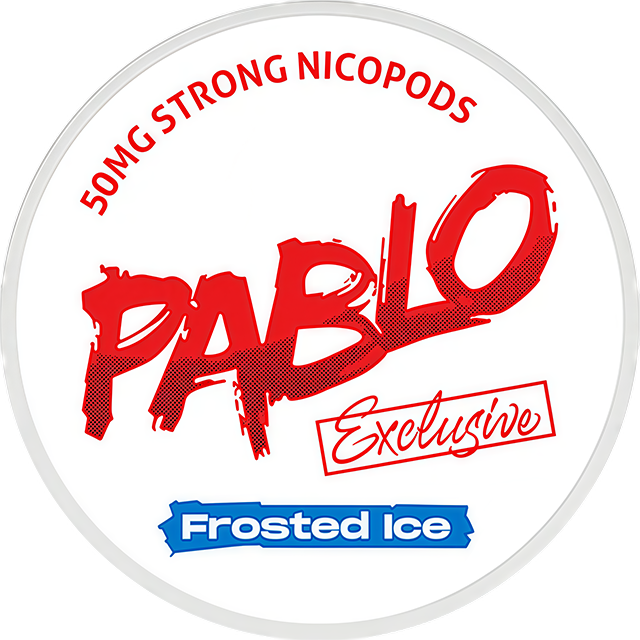 Pablo Frosted Ice 30mg nicotine pouches — Slim can, 20 super strong frost-menthol moist pouches